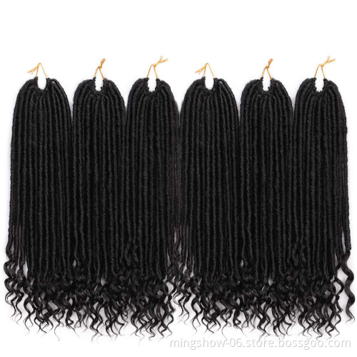 Faux Locs Crochet Braids Natural Soft Synthetic Hair Extension 24 Stands/Pack Goddess Locks